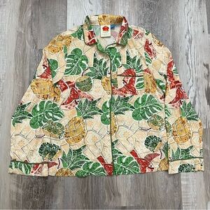 Farm Rio Anthropologie Women’s Pajama Top Lounge Wear Floral Size Medium